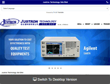 Tablet Screenshot of justron.com.my